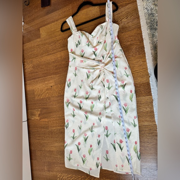 Cream Midi Floral Dress - Picture 6 of 6